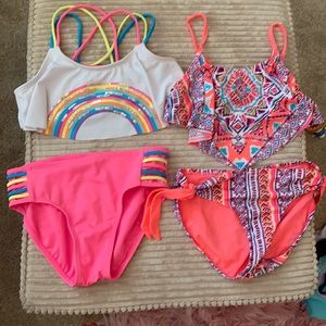 Justice bundle 2 girl’s bikinis size 10
